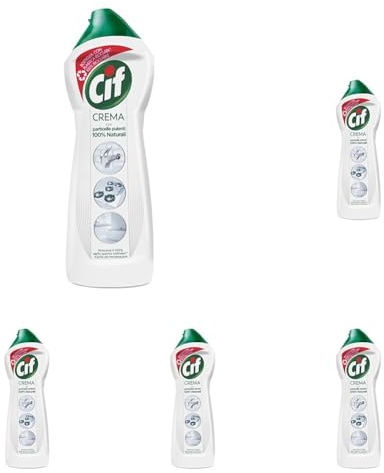 CIF Crema Multisuperficies para el Baño y Cocina, 750ml (Paquete de 5)