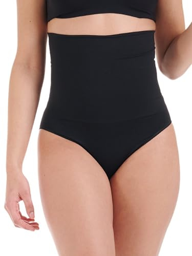 TONEST Shapewear Donna - Mutande Modellanti - Vita Alta - Intimo Snellente - Slip Contenitivo - Guaina Pancia Piatta - Figura Formante - 1100-MS-CC (L, Nero)