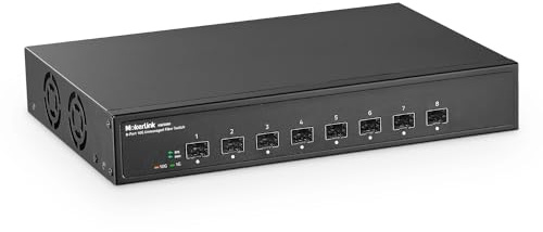 MokerLink 8 ports 10G SFP+ commutateur fibre non géré, slot SFP 1G/10G, 160Gbps de bande passante, commutateur réseau de bureau, commutateur réseau en rack