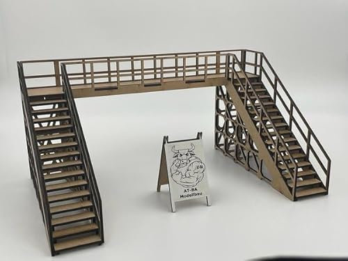 AT-BA Modellbau 220014 Slotcar Brücke U-Form für 2 Fahrspuren