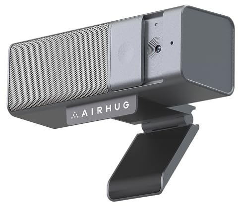 AIRHUG 3 in 1 1080P Webcam with Microphone & Speaker, USB Camera for Video Conferencing/Online Class/Gaming Live, Built-in Privacy Cover