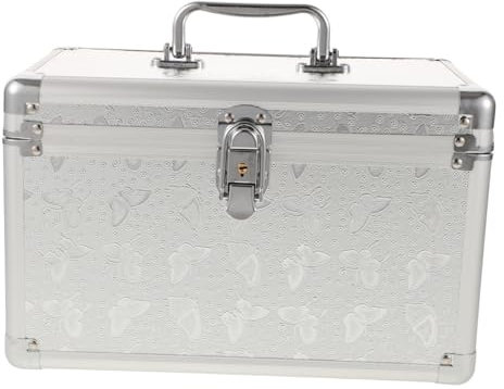 TOYANDONA Kasten magische handgepäckkoffer handgepackkoffer Transportkoffer werkzeugkästen Werkzeugkoffer mit Metallgriff handhaben Werkzeuge tragen Koffer MDF Silver