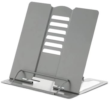 WANGAIDCE Kochbuchhalter Rezeptregal, faltbar, for den Schreibtisch, Bücherständer, Leseablage, Verstellbarer Kochbuchhalter, tragbare Buchständer for Bücher Für Rezepte, Küche