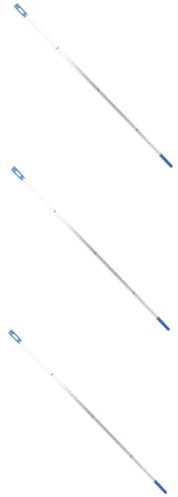 Yardwe 3 Ensembles Perche Télescopique pour Filet De Pêche avec Poteau Filet Écumoire Piscine Gonflable Corde à Linge Extensible Poteau De Filet D'écumoire De Piscine Filet De Piscine PP