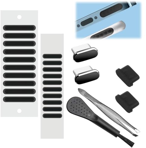 CJMUQHEHH Juego de protección contra el polvo para teléfono móvil, juego de limpieza USB c, juego de limpieza de altavoces para Type-c, herramienta de limpieza de altavoces de teléfono, accesorios de