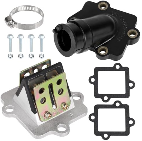 SUPAWAY Membranblock mit Ansaugstutzen und Dichtungen Set für Yamaha Aerox | Ansaugstutzen Dichtung Membranblock, Ansaugstutzen Set Membranblock, Kompatibel Yamaha Jog 50cc 2-Takt-Roller-Moped