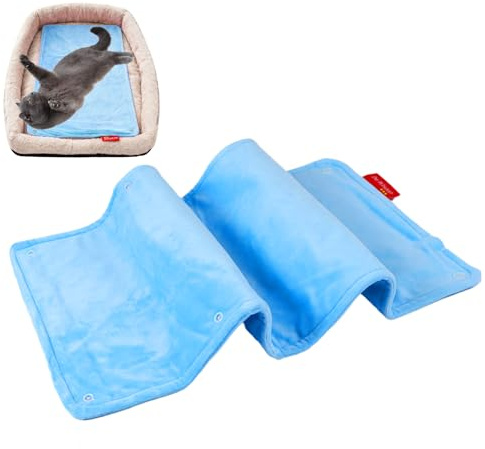 Heizmatte für Tiere | Heizmatte für Hunde und Katzen | Wiederaufladbare 58 x 28 cm wasserdicht für Welpen | Haustiere drinnen kalt Winter Haus Reise Damen Herren