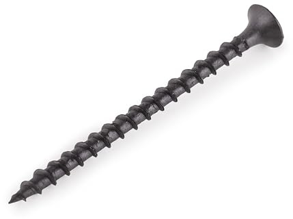 MIVOS Vis phosphatées noires - 55x3,5 mm - 100 pièces - Vis universelles, de montage - pour plaques de plâtre, bois - pour plaques de plâtre fibrées