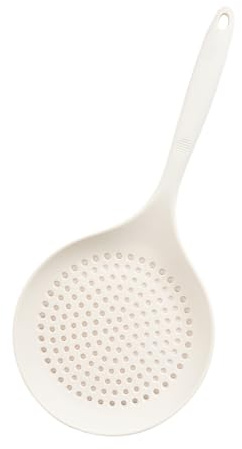 Schiumarola A In Silicone – 36,2x16,2 Cm | Mestolo Forato E Scolapasta | Cucchiaio Filtro Per Frittura, Bollitura, Pasta E Verdure, Utensile Da Cucina