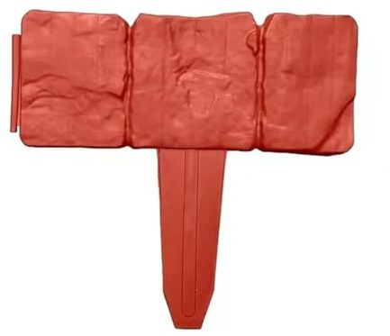 10 pezzi di bordatura da giardino in plastica, pannelli recinzione in finta pietra, barriera for esterni for patio Per Aiuole(Red)