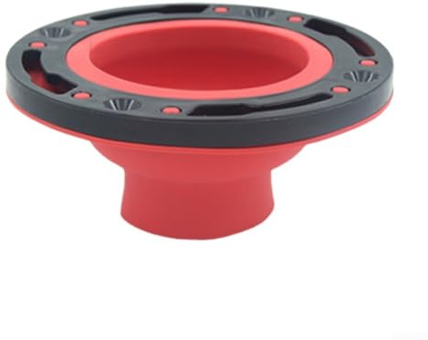 Kit di riparazione flangia WC, eccellente tenuta, adatto per tubi di scarico da 3 10 cm, struttura in plastica di alta qualità, colori assortiti (rosso)