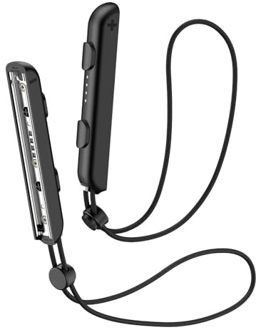 Vancle Dragonne avec Switch Joy-Con - Lot de 2 Bracelet pour Manette Joy Con - Remplacement pour Accessoires Switch (Noir) (1 paire)