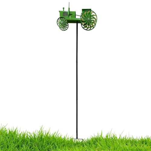 Éolienne Extérieure pour Jardin,Déco Art de Jardin Sculpture de Vent Tracteur - Moulin à Vent décoratif pour pelouse - pour Devant Maison Terrasse Pelouse Massif de Fleurs Cadeau Maison Neuve