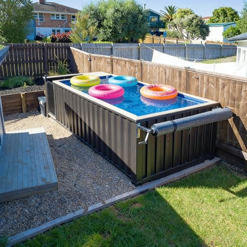 Piscina fuori terra, piscina familiare con telaio in acciaio per cortile - grande piscina all'aperto per piscina familiare