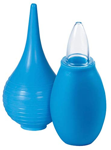EZY DOSE Kids Ear Syringe and Nasal Aspirator, Sinus Relief and Mucus Sucker for Baby and Toddler, Easy to Clean and Dishwasher Safe, Blue, BPA Free