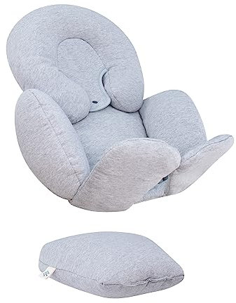 JYOKO Kids Sitzverkleinerer Antiallergikum Universal Baby 100% Baumwolle (Grey Stone, Enthält Kopf-, eine Körper- und eine Rückenstütze)