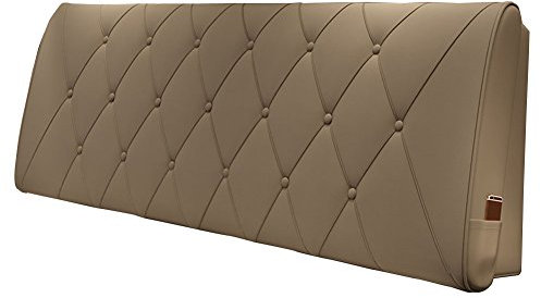 LIANGLIANG Kopfteil Kissen Extra Große Doppelte Leute Haben Bettseitenbrett Breathable Haltbar, 5 Größen 10 Farben (Farbe : Khaki, größe : 200x60x10cm)