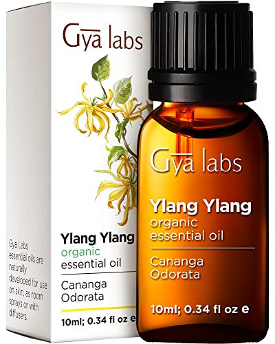 Gya Labs Ätherisches Bio Ylang-Ylang Öl für Diffusor - 100% Reines Natürliches Ylang Ylang Öl für Haut, Haar & Aromatherapie (10ml)