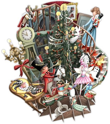 Paper D'Art 3D-Pop-Up-Weihnachtskarte mit Nussknacker-Motiv