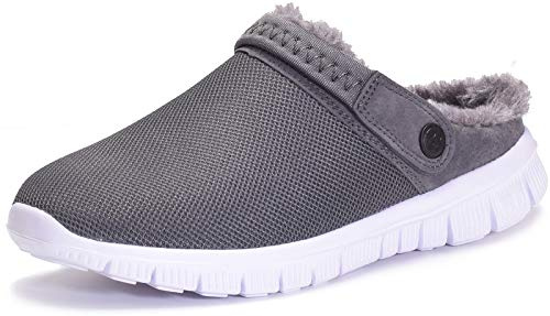 Eagsouni Sabots Chaussons Hiver Chaudes Pantoufle Femmes Hommes | Peluche fourrées,Antidérapant,confort,maison,Chaussures de jardin,intérieur extérieur
