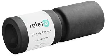 relexa Comfort Faszienrolle - Massagegerät mit Umlaufrille | für die Wirbelsäule, Ganzkörper-Selbstmassage für Verspannungen, inkl. Faszien-eBook, 38 x 13 cm (L x Ø)
