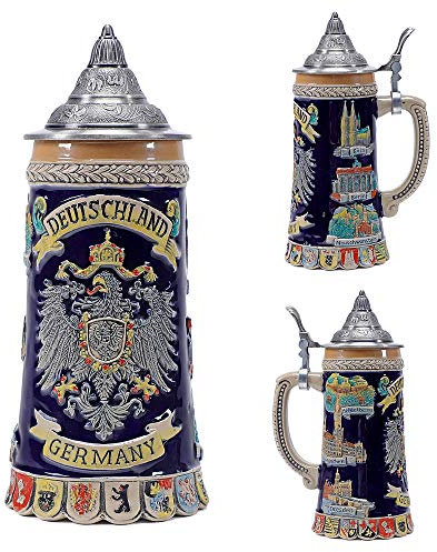 0.6 Litre Jarra de cerveza alemana Insignia de Alemania Cerveza alemana Taza Stein Regalo Caja de regalo de regalo German Beer Stein Mug Regalos Souvenirs Gift box