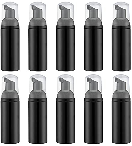 Livfa 60ml schäumender Kunststoff Pumpflasche Schaumspender, nachfüllbare leere Schaumseifenspender Flasche Mini (10 Stück)
