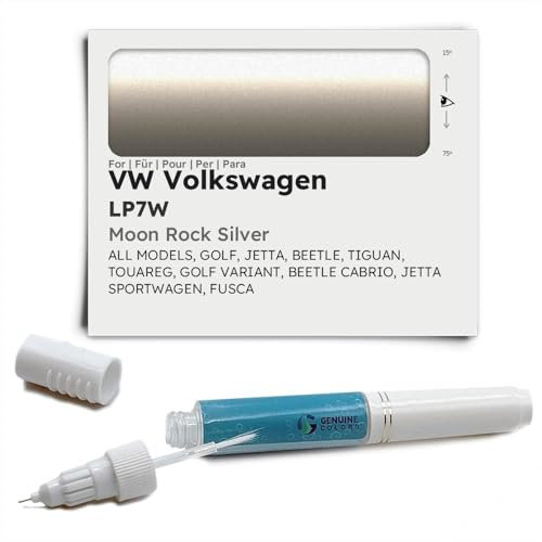 Genuine Colors Lackstift MOON ROCK SILVER LP7W Kompatibel/Ersatz für VW Volkswagen Silber