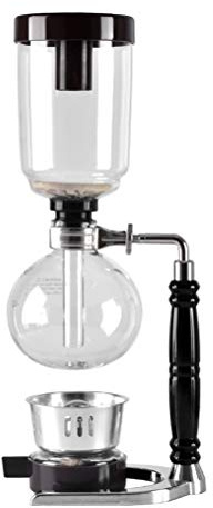 FCHMY Lseqow Cafetera de vidrio al vacío, sifón de mano, kit de filtro de café de vidrio resistente al calor, cafetera casera