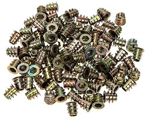 Hemobllo 100stücke Gewindeeinsätze Für Möbel Tapered Nut Inserts Mit Für Stabile Verbindungen in Einfach Mit Schlüssel Zu Installieren Für Möbelbau Und Schrankmontage