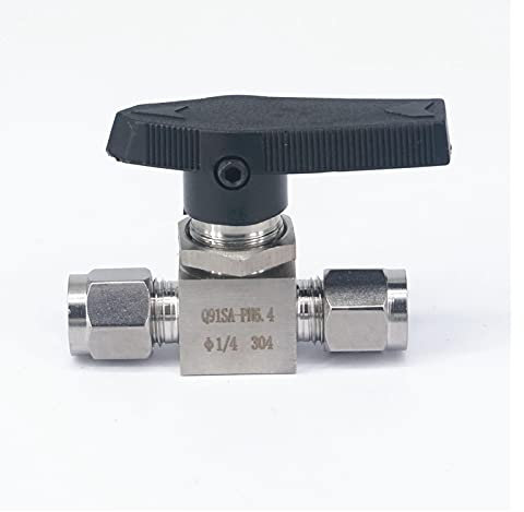 TANGJIANCHENG 1 / 4Inch SS304 Edelstahl-Durchflusssteuerung Abschalten Kugelhahn