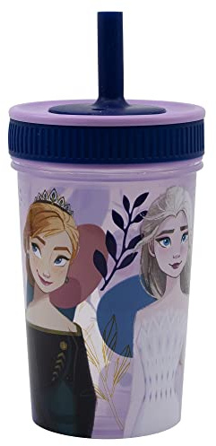 Stor BORSELLO RIUTILIZZABILE PER BAMBINI CON PAGLIA IN SILICONE 465ML | FROZEN TRUST THE JOURNEY