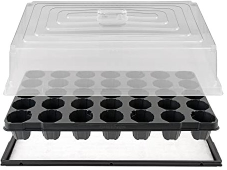 GREEN24 Hydroponik 1235 XXL Profi Zimmergewächshaus hoch mit 35 Töpfen, automatischer Bewässerung für die Anzucht mit Kapillarsystem als Treibhaus Gewächshaus (35XXL)