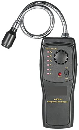 Samnuerly Natural Gas Leak Detector Hand-held CFCs HCFCs HFCs Halogen Gas Detector Refrigerant Air Conditioning Detector Freon Gas Leak Tester Portable Leak Sniffer Detector
