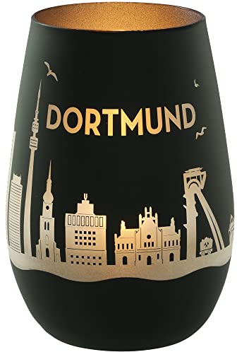 Goodtimes Windlicht Dortmund Skyline (Schwarz & Silber)