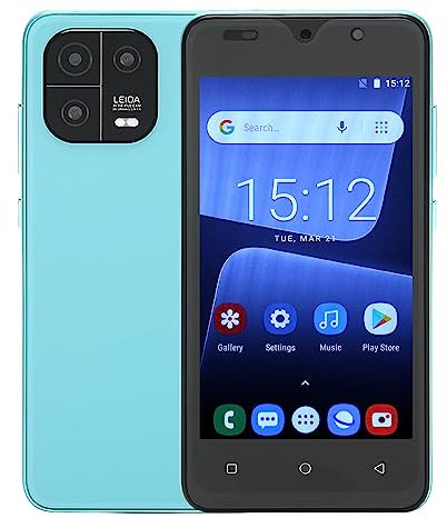 Smartphone Libre, 5.0 Pulgadas HD, Pantalla IPS HD, 4GB RAM 32GB ROM, Desbloqueo Facial, Cámara 8MP+5MP, WiFi, BT, Red Celular 3G, Batería de Larga Duración (Enchufe Europeo)