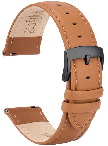 OTTOODY Leder Uhrenarmbänder 22mm 21mm 20mm 18mm 16mm Armband, Schnellverschluß Eleganten Leder Uhrenarmband für Damen Herren, Hochwertige Ersatz Leder Armband für Uhr & Smartwatch
