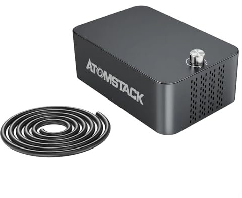 ATOMSTACK F60 10–60 l/min dubbelpump lågt brus luftstödsset för lasergraverings- och skärmaskiner för A12 Pro 24Pro allt-i-ett-gravyrmaskin