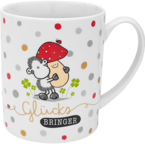 Sheepworld XL-Tasse mit Motiv Glücksbringer | Große Kaffetasse aus Porzellan, Jumbobecher, 60 cl, mit Spruch | Geschenk, Silvester, Weihnachten | 70097