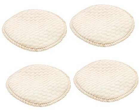 UPKOCH 4stücke Absorbierende Brustkissen Für Stillende Mütter Aus Natürlicher Baumwolle Wiederverwendbar Atmungsaktiv Verhindert Auslaufen Und Hält Kleidung Trocken Für Schwangere