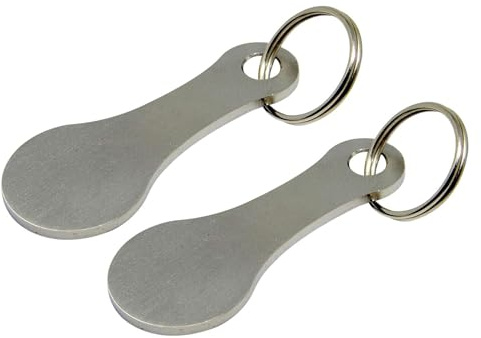 Jeton de caddie, clé de caddie, porte-clés portable en alliage d'aluminium, jeton de caddie en métal, pièce de monnaie, porte-clés, fermoir, casier de supermarché, cadeau