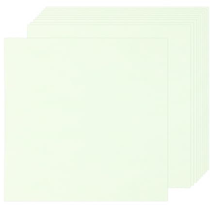 Rebower 10 Sheets Parchment Paper Aged Look Stationery 200GSM Vintage Paper Sheet, [for Certificate, Invitation, Envelope] - 12 x 12 Inch/Light Green