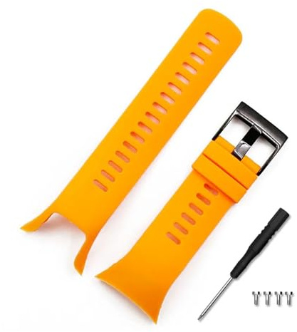 AXTGBHL Accesorios de reloj, correa de silicona con hebilla for SUUNTO 5, compatible con Spartan cool running Trainer, Correa deportiva, correa de reloj for hombres y mujeres(Orange)