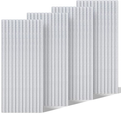 Einfa Glitter Silver Hot Glue Sticks, 48 Pieces 7mm Glue Gun Sticks | 7 x 200mm Hot Melt Glue Stick for Crafts DIY Decorations, Adhesive Glitter Glue Sticks for Glue Gun
