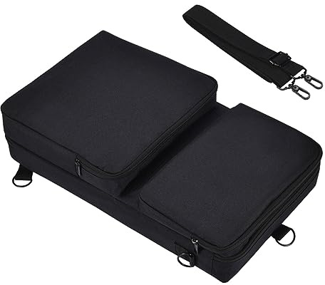 Pleayietoopiatiey Maleta protectora gruesa para mando de DJ, para equipo de DJ de viaje, Black, 51.5 cmx31 cm