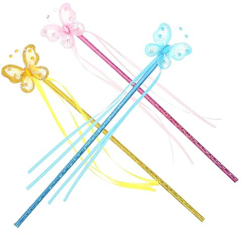 SAFIGLE 3 Stücke Schmetterling Fee Jungen Und Mädchen Fee Sticks Kleid up Party Favors
