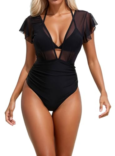 Maillot De Bain Grande Taille Femme Robe Bikini Ensembles Maillots Deux Pièces Bandeau Gainant Shorty Transbronzant Culotte e Triangle Tankini String Blanc Enceinte Push Up Ronde