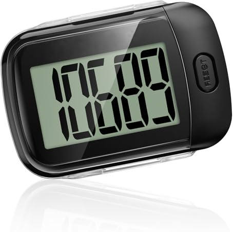 3D Pedometer for Walking, Simple Step Counter for Walking with Removable Clip and Lanyard, Accurate Pedometers for Steps, Step Tracker with Large Display for Men Women and Kids