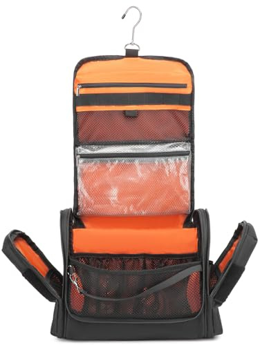Kulturbeutel Herren Taktische Kulturtasche zum Aufhängen | Nylon, großes Fassungsvermögen, 360° Drehhaken, Waschtasche für Reise Camping Wochenende