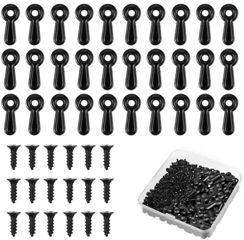 240 Pcs Picture Frame Backing Clips Picture Frame Turn Button Fasteners Set with 240 Pcs Screws Pictures Frames Hardware Backing Clips to Hold Pictures Photo Painting Poster in Frames Back Fasteners